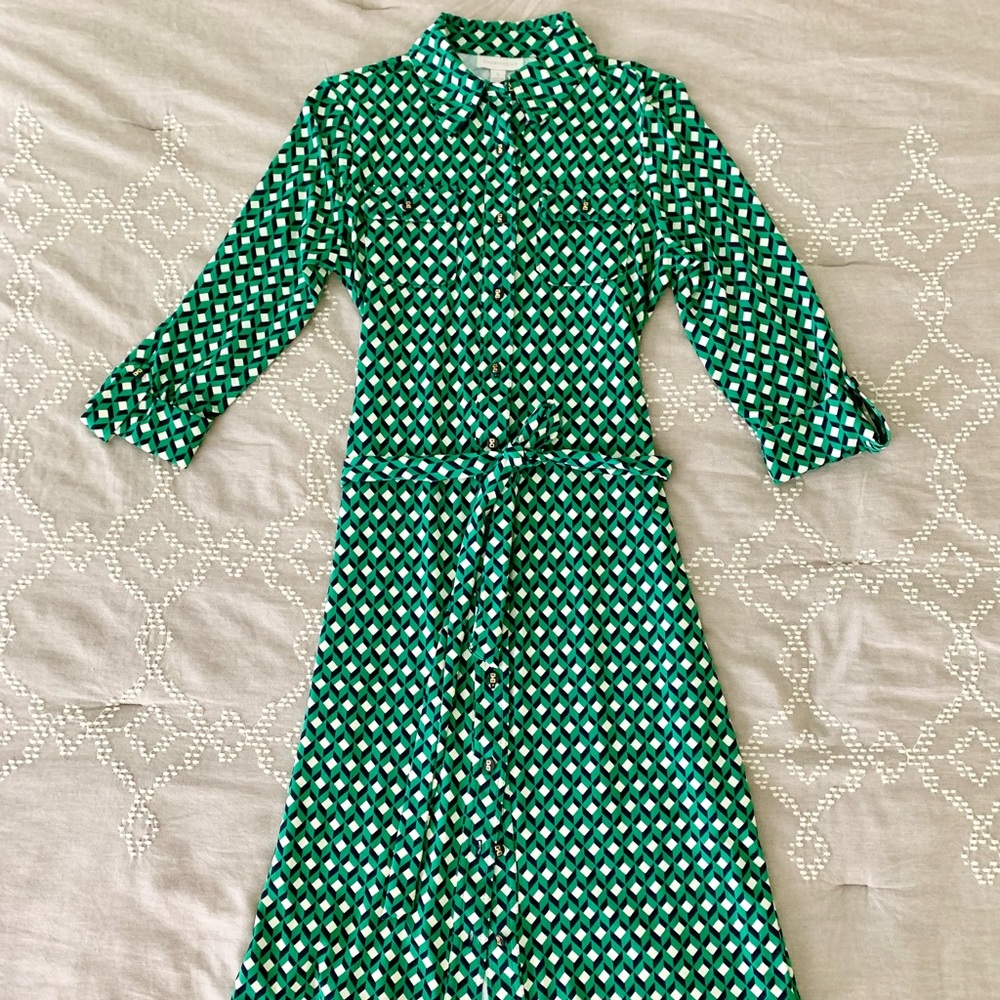 Like new CHARTER CLUB geo print shirt dress ❤️